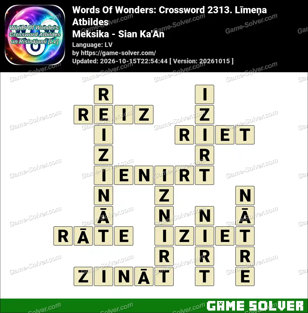 Words Of Wonders: Crossword 2313. Līmeņa Atbildes – Meksika – Sian Ka’An